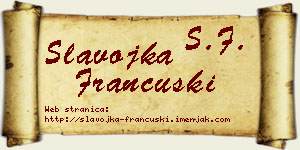 Slavojka Francuski vizit kartica